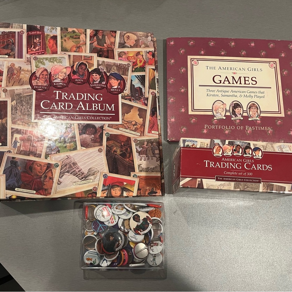 American Girl Trading Cards, Bunder Set, Games & Pins
